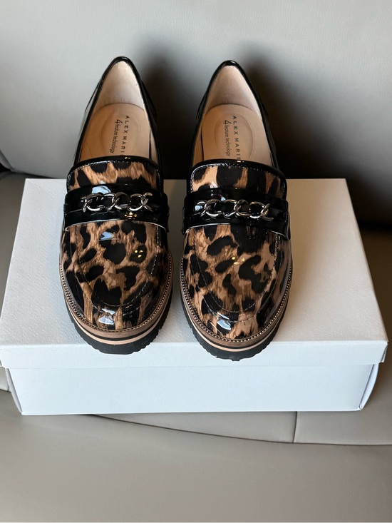 Alex Marie Shoes - Alex Marie Leopard Patent Loafers in Brown and Black
